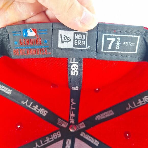 Washington Nationals MLB Authentic New Era 59FIFTY Fitted 7 3/8 Red - Picture 8 of 8